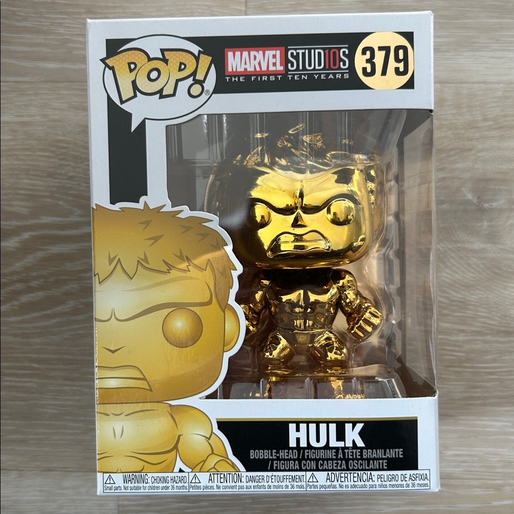 Pop! Marvel Studios The First Ten Years Hulk Gold Vinyl Figure 379 NIB